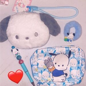 Cute Pochacco Themed Accessory Set